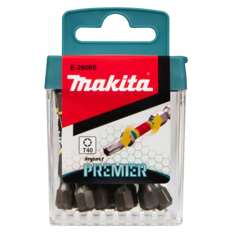 MAKITA E-26060 torzní bit řady Impact Premier (E-form) T40-50mm, 10 ks
