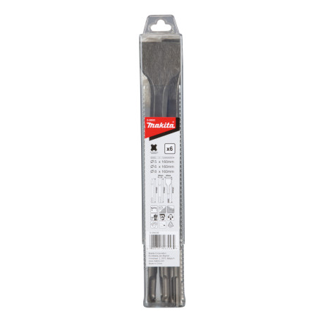 MAKITA D-58920 sada vrtáků a sekáčů SDS-Plus 6 ks v plastovém pouzdře