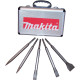MAKITA D-16368 sada sekáčů SDS-Plus 5ks v hliníkovém kufru