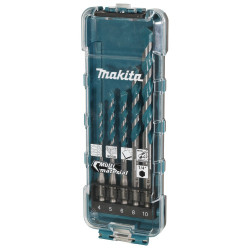 MAKITA E-16732 sada vrt&aacute;ků &scaron;estihran 1/4\" univerz&aacute;ln&iacute;ch Multimateri&aacute;l 5 ks v plastov&eacute; krabičce